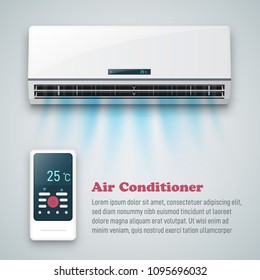 Air Conditioner Vector Background Ad.