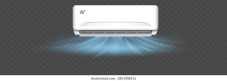Air conditioner vector background ad. system air conditioner. Cool and cold climate control system. Realistic conditioning with remote controller
