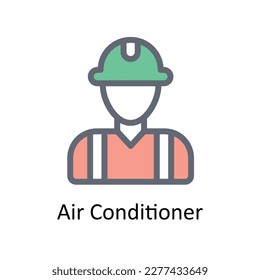 Air conditioner Vector    Fill Outline Icons. Simple stock illustration stock