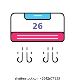 Air Conditioner Vector Filled outline illustration style icon. EPS 10 file 