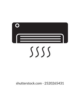 Air conditioner vector flat black trendy style illustration for web and app..eps