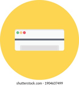 Air conditioner vector flat colour icon
