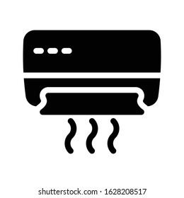 air conditioner vector glyph flat icon 
