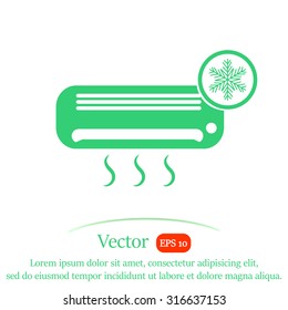 Air conditioner vector icon.