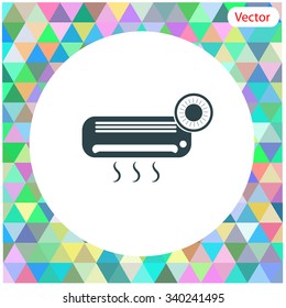 Air conditioner vector icon.