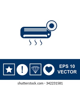 Air conditioner vector icon.