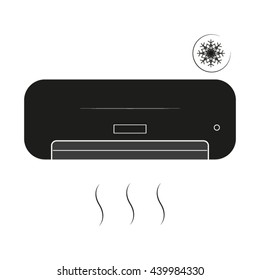 air conditioner, vector icon