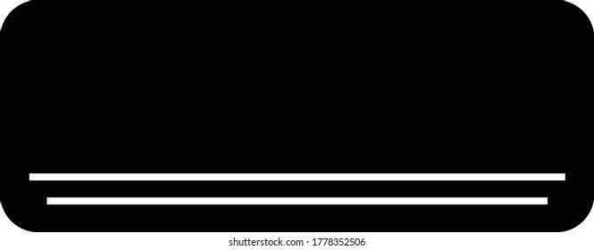 icono del vector del acondicionador de aire, icono del aire acondicionado en blanco y negro