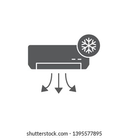 air conditioner vector icon concept, isolated on white background