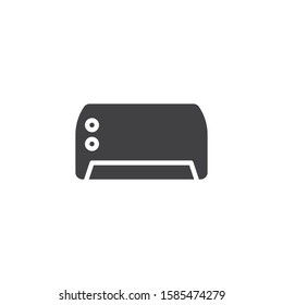 Air conditioner vector icon. filled flat sign for mobile concept and web design. AC, split system glyph icon. Symbol, logo illustration. Vector graphics