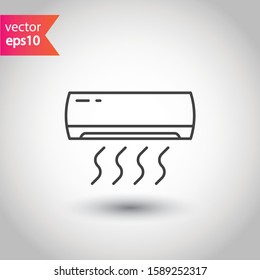 Air conditioner vector icon. Air conditioner flat sign design symbol pictogram