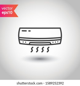 Air conditioner vector icon. Air conditioner flat sign design symbol pictogram
