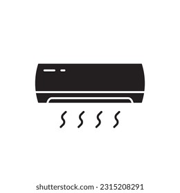 Air conditioner vector icon. Air conditioner flat sign design. Air conditioner cooler symbol pictogram. UX UI icon