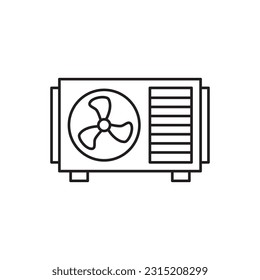 Air conditioner vector icon. Air conditioner flat sign design. Air conditioner cooler symbol pictogram. UX UI icon