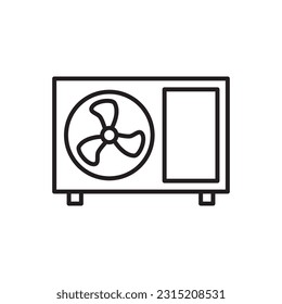Air conditioner vector icon. Air conditioner flat sign design. Air conditioner cooler symbol pictogram. UX UI icon
