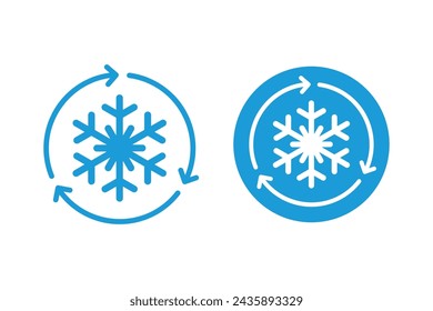 Air conditioner vector icon. Freezing vector flat icon illustration. Air con vector icon isolated on white background