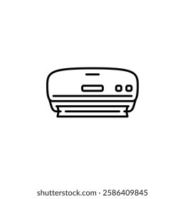 air conditioner vector icon. home appliance icon line style. perfect use for logo, presentation, website, and more. modern icon design outline style