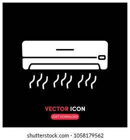 Air Conditioner Vector Icon Illustration