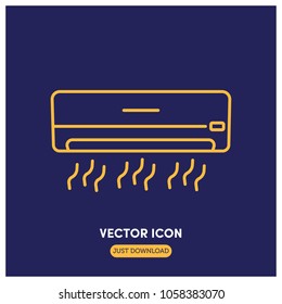Air Conditioner Vector Icon Illustration