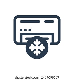 Air Conditioner Vector Icon Illustration
