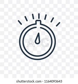Air conditioner vector icon isolated on transparent background, Air conditioner logo concept
