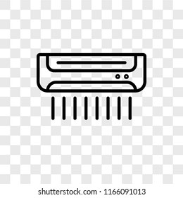 Air conditioner vector icon isolated on transparent background, Air conditioner logo concept