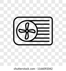 Air conditioner vector icon isolated on transparent background, Air conditioner logo concept