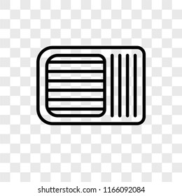 Air conditioner vector icon isolated on transparent background, Air conditioner logo concept