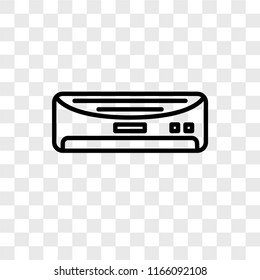 Air conditioner vector icon isolated on transparent background, Air conditioner logo concept
