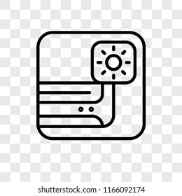 Air conditioner vector icon isolated on transparent background, Air conditioner logo concept