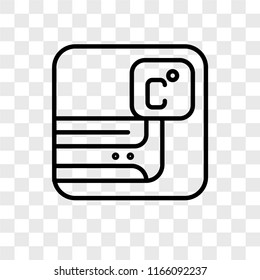 Air conditioner vector icon isolated on transparent background, Air conditioner logo concept