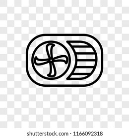 Air conditioner vector icon isolated on transparent background, Air conditioner logo concept