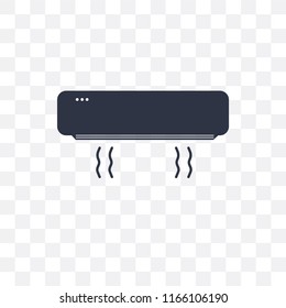 Air conditioner vector icon isolated on transparent background, Air conditioner logo concept