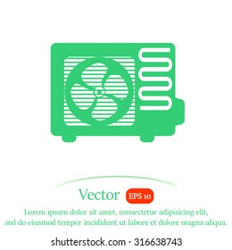 Air conditioner vector icon. Outdoor unit