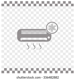 Air conditioner vector icon. Outdoor unit