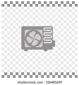 Air conditioner vector icon. Outdoor unit
