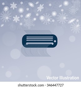 Air conditioner vector icon. Outdoor unit
