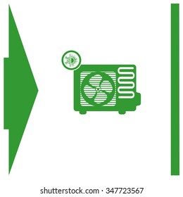 Air conditioner vector icon. Outdoor unit