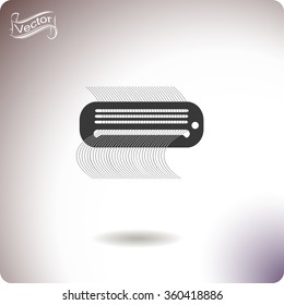 Air conditioner vector icon. Outdoor unit