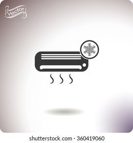 Air conditioner vector icon. Outdoor unit