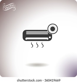Air conditioner vector icon. Outdoor unit