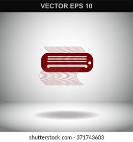 Air conditioner vector icon. Outdoor unit