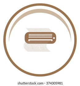 Air conditioner vector icon. Outdoor unit