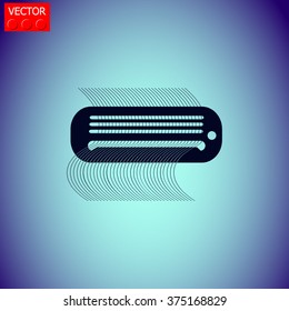 Air conditioner vector icon. Outdoor unit