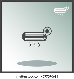 Air conditioner vector icon. Outdoor unit