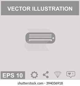 Air conditioner vector icon. Outdoor unit