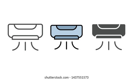 Air conditioner vector icon sign symbol