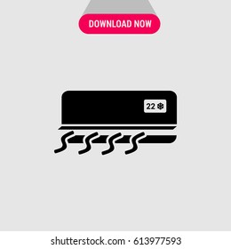 Air Conditioner Vector Icon, The symbol of air controller. Simple, modern flat vector illustration for mobile app, website or desktop app  