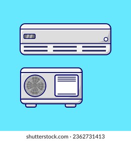 Air Conditioner Vector, Illustration, Icon Isolated