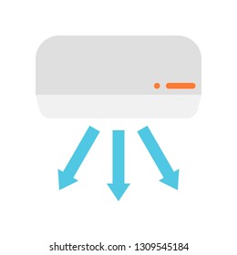 Air conditioner vector illustration, Isolated filat design icon
